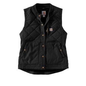 CARHARTT WOMENS RUGGED FLEX CANVAS COLLAR VEST WOMANS SIZE SMALL